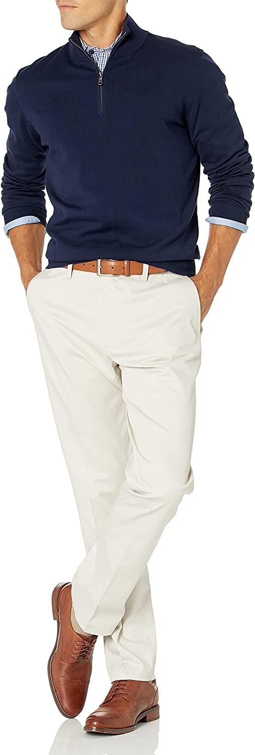 Down Men's Straight Fit Non-Iron Dress Chino Pant