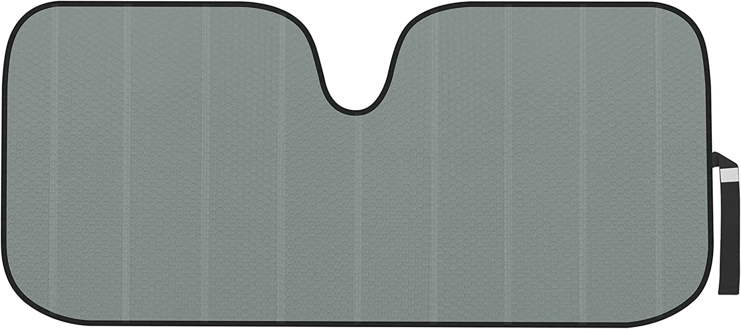 Front Windshield Sun Shade - Jumbo Accordion Folding Auto Sunshade for Car Truck SUV - Blocks UV Rays Sun Visor Protector - Keeps Your Vehicle Cool - 66 x 27 Inch