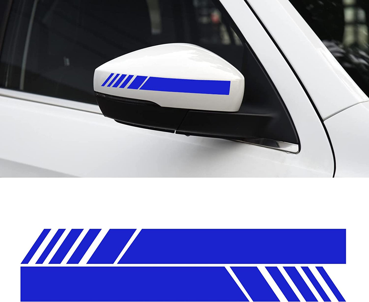 Car Exterior Accessories Rear View Mirror Stickers Decor Car Body Sticker Vinyl 4pcs (Black)