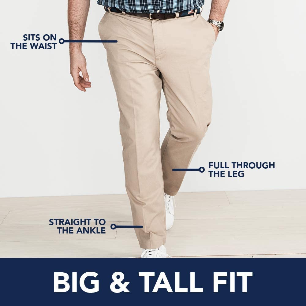Men's Big & Tall Big and Tall Flat Front Extended Twill Pant