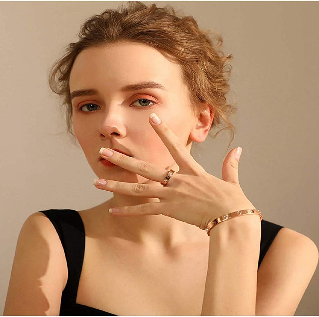 Love 18K Gold Plated Stainless Steel Ring