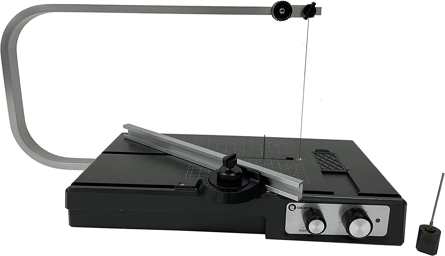 Hot Wire Foam Cutter Table- Variable Temp, Multi Angle, Bevel Shaping Hot Foam Knife With Removable Plunge Cutter. Includes 100-240v 18w Power Transformer By Calcor C3M