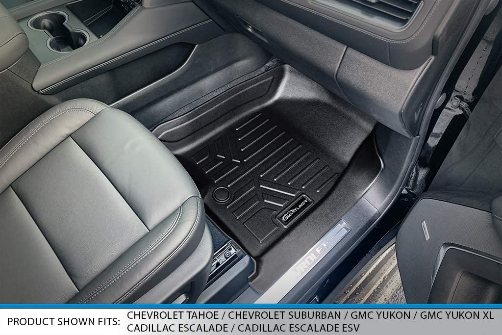 Custom Fit Floor Mats 2 Row Liner Set Compatible with 2021-2023 Tahoe/Suburban/Yukon & XL with 2nd Row Bench Seat