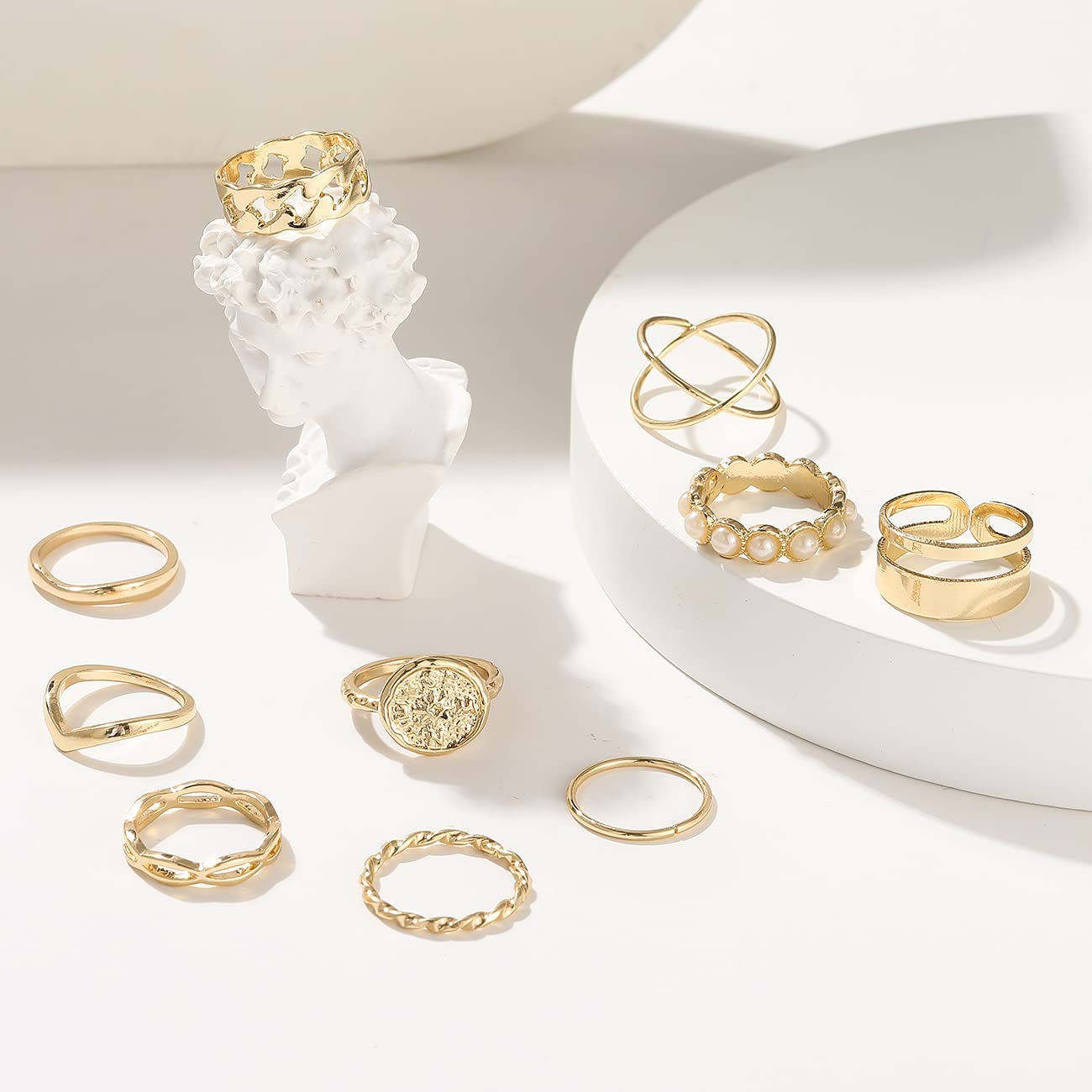 30 Pcs Vintage Gold Knuckle Rings Set, Boho Butterfly Snake Stackable Finger Rings for Women Girls, Silver Midi Rings Pack