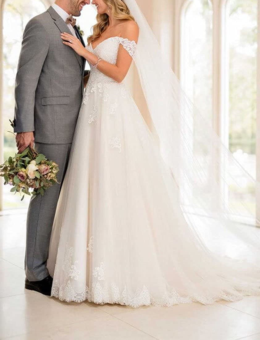 Women's Off The Shoulder Wedding Gowns A Line Mermaid Wedding Dresses for Bride