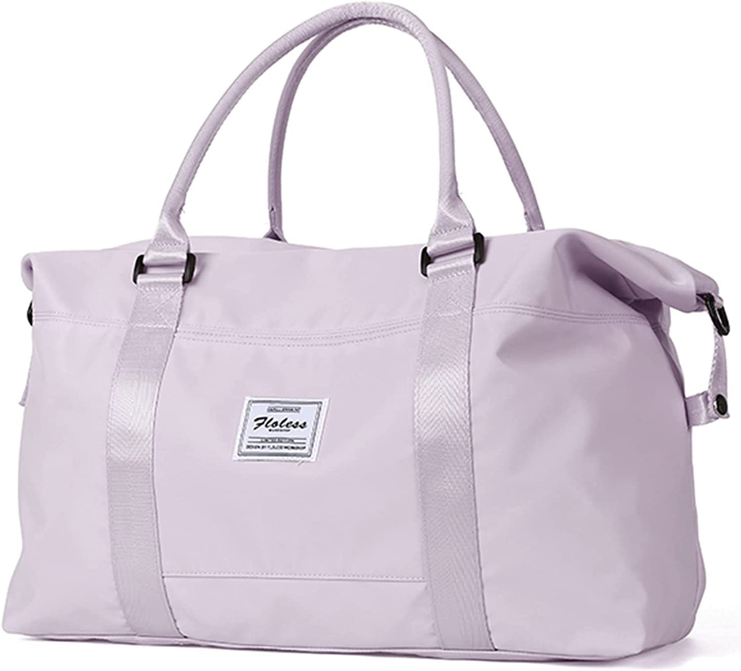 Travel Gym Bag for Women, LANBX Tote Bag Carry on Luggage Sport Duffle Weekender Overnight Bags with Wet Pocket (Black)