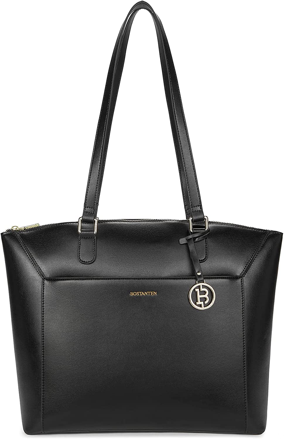 Women Leather Laptop Tote Office Shoulder Handbag Vintage Briefcase 15.6 inch Computer Work Purse