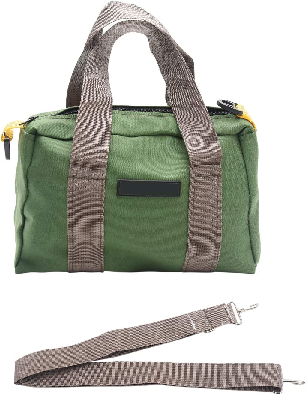 Wide Mouth Tool Bag w/ Adjustable Shoulder Strap, Zippered Handbag Garden Tool Tote Bags, Portable Home Tool Organizer for Storage Hand Power Tools or Car Repair Tool (18 Inch)