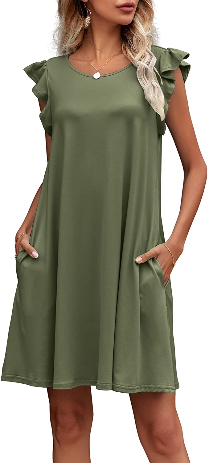 Womens Loose Casual Summer Dress with Pockets
