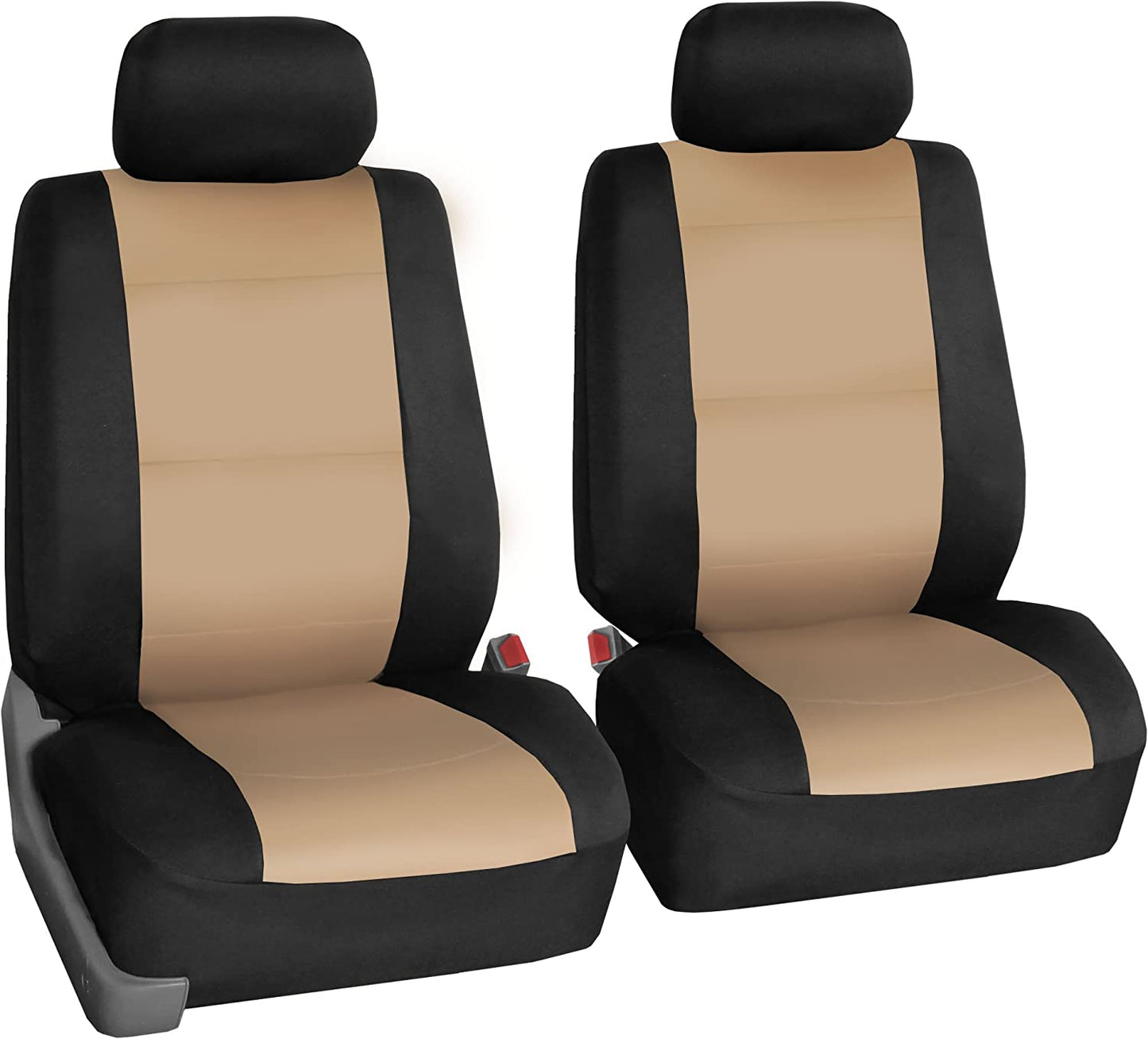 Automotive Seat Covers Black Universal Fit Full Set Neoprene Ultraflex Waterproof fits most Cars, SUVs, and Trucks (Airbag Compatible and Split Bench) FH Group FB083BLACK115