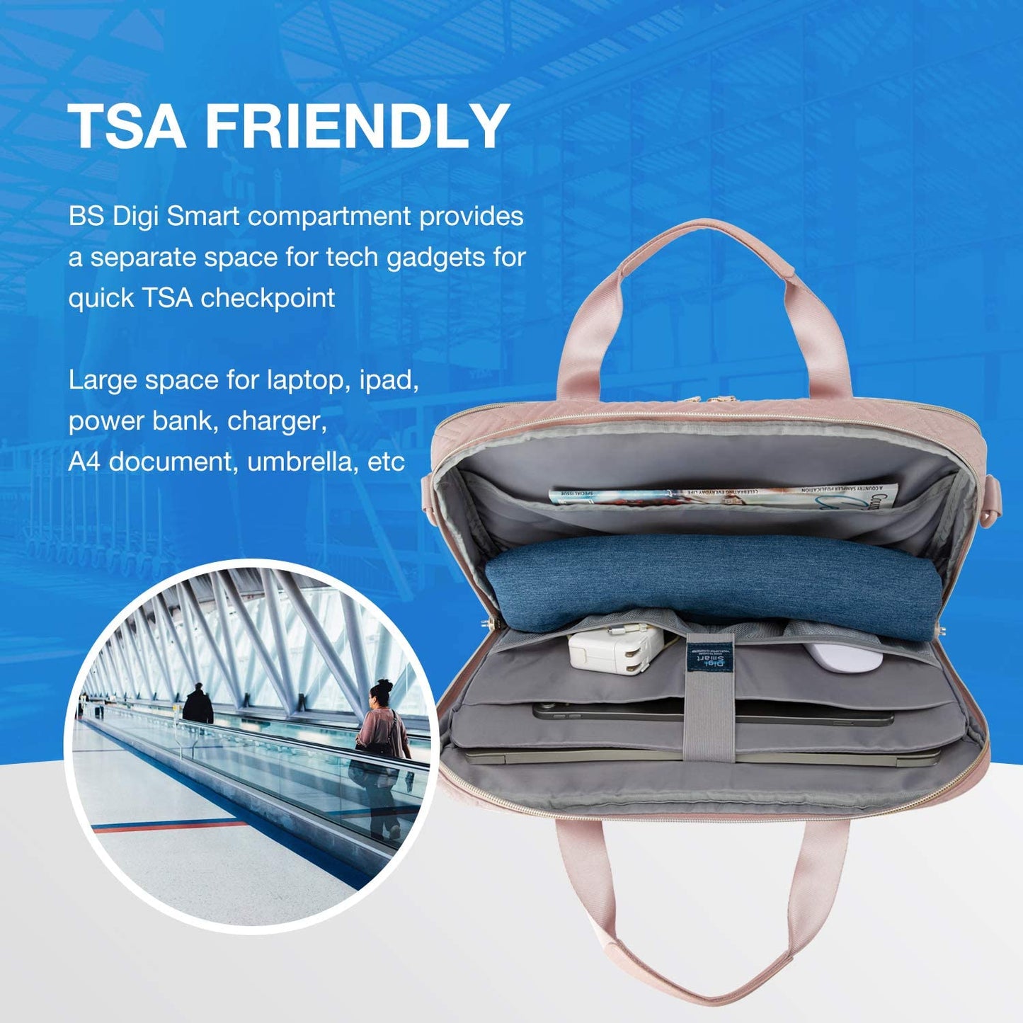 Laptop Bag for Women,BAGSMART 15.6 Inch Laptop Case Computer Bag Briefcase for Ladies