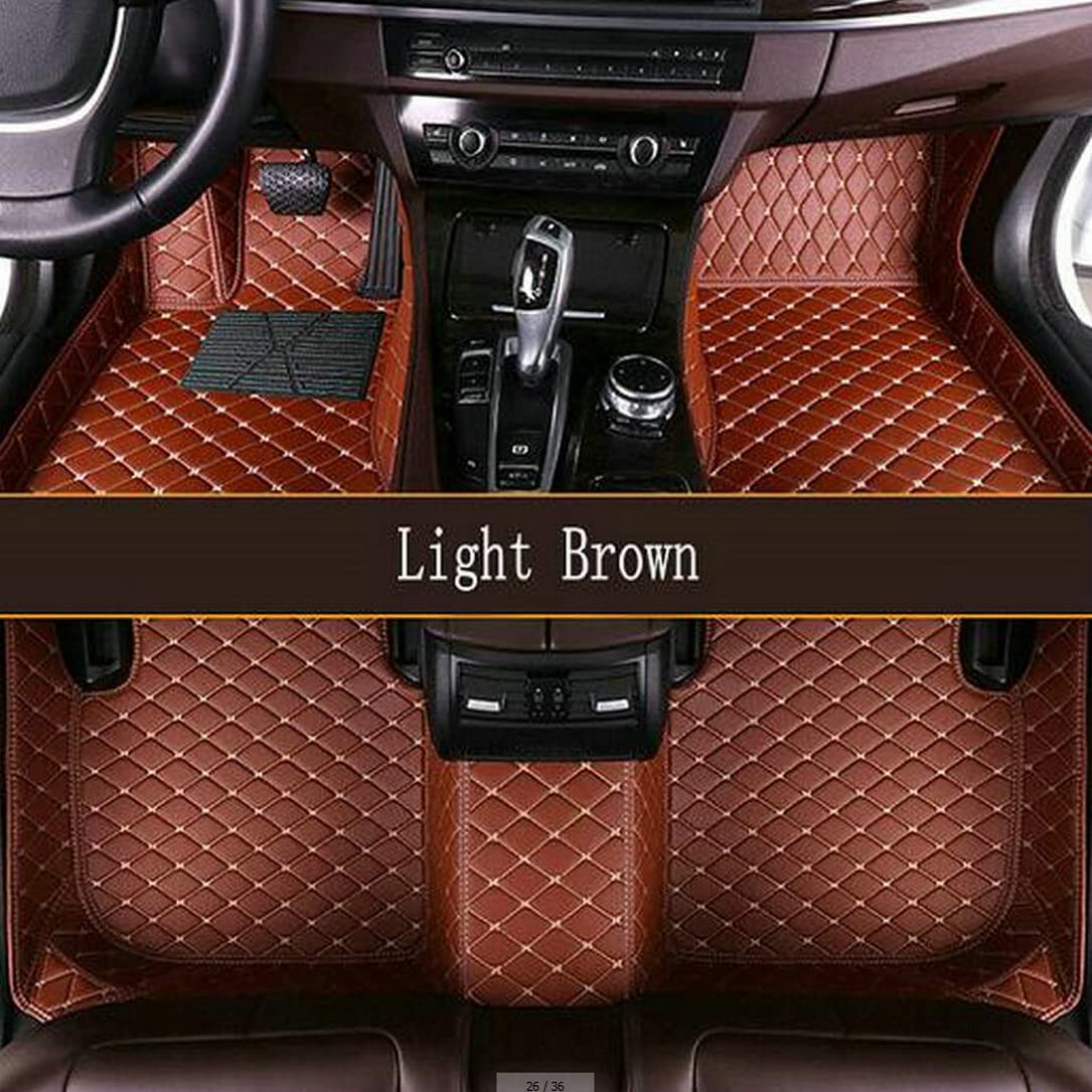 Customize Leather Car Floor Mats for Sedan SUV Sports Car Black Red Pink White Men's and Women's Vehicle Pads (Green)