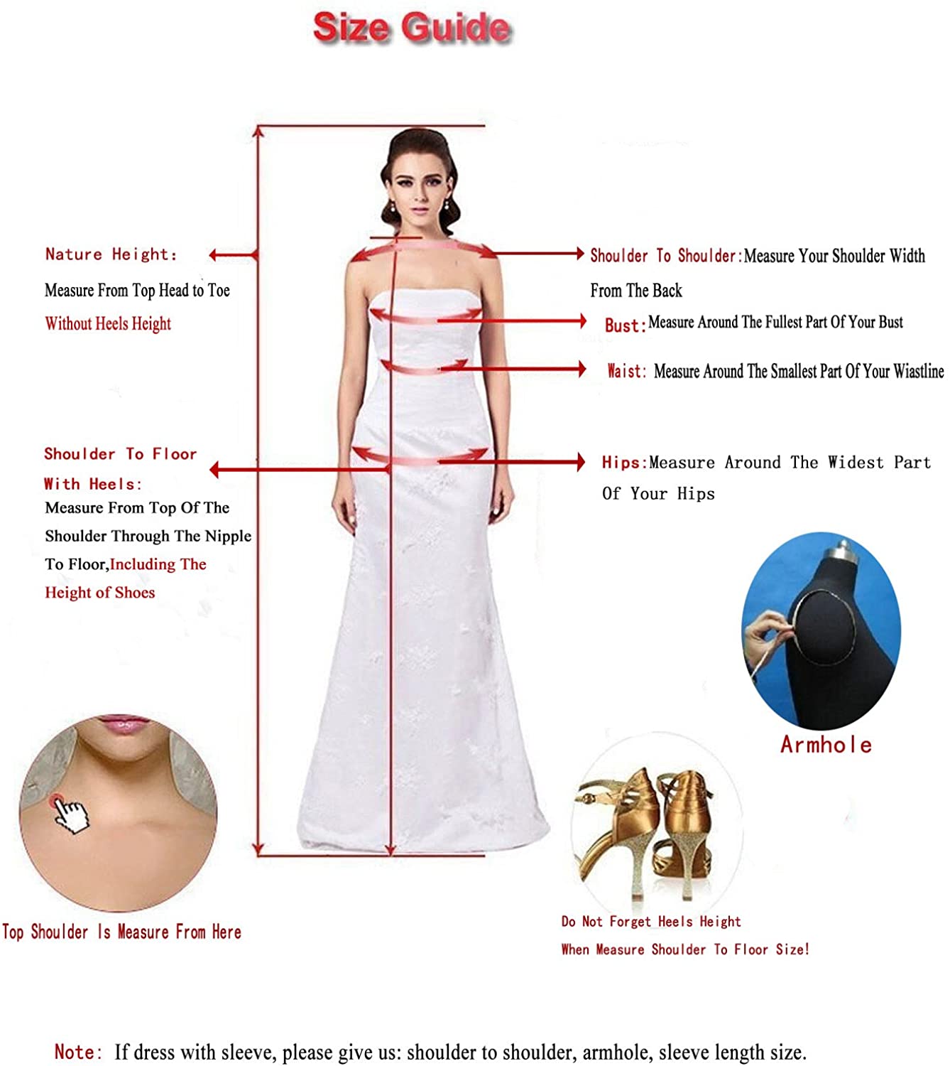 Women's V Neck Long Sleeves Tea Length Short Wedding Dress