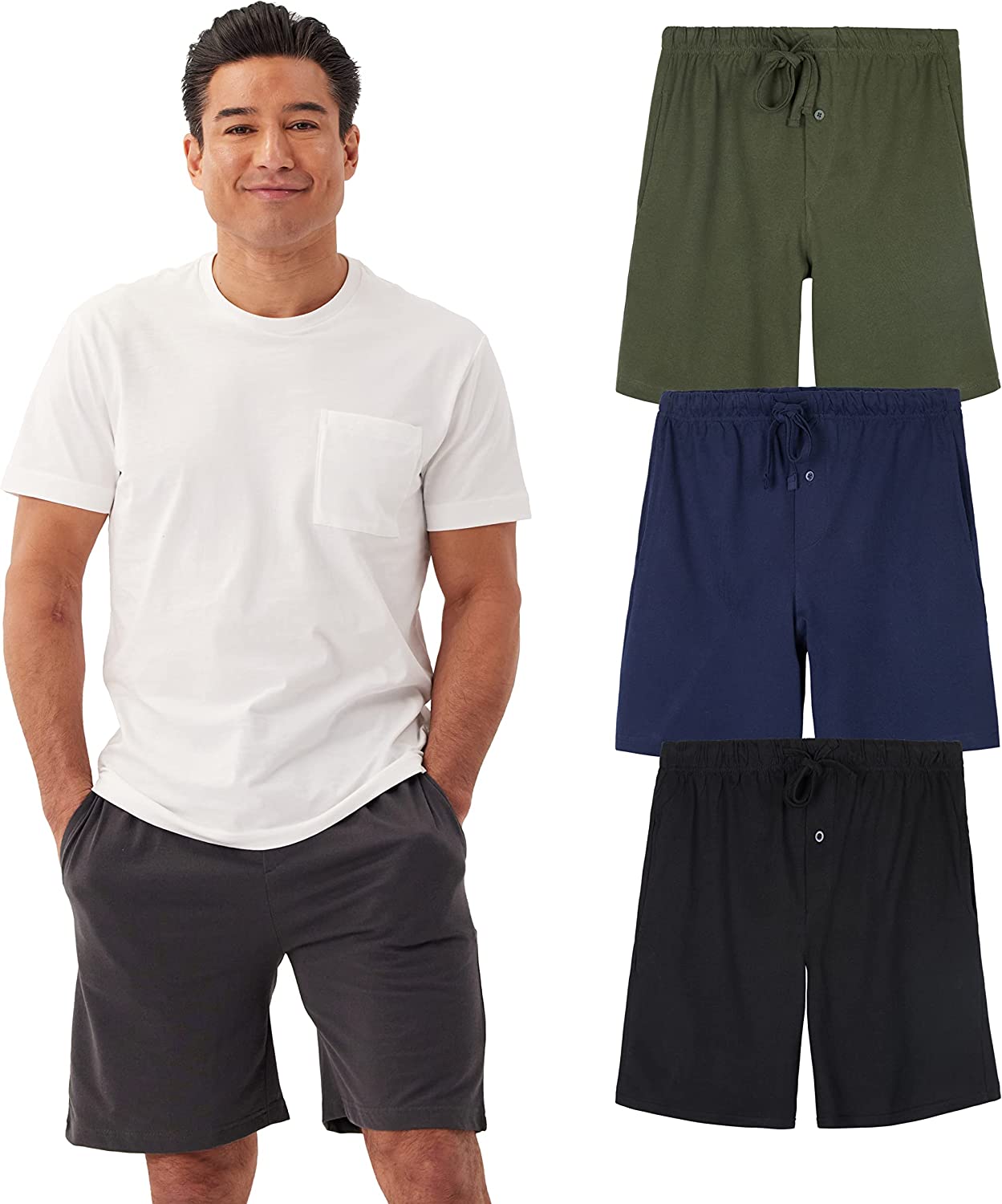 Men’s Cotton Ultra-Soft Knit Sleep Pajama Shorts & Lounge Wear