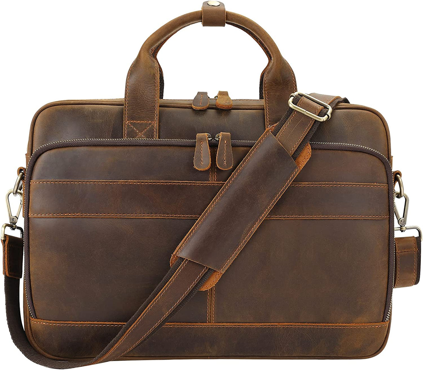 Leather Briefcase for Men,Business Travel Laptop Messenger Bags