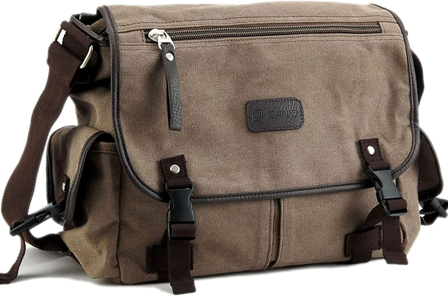 Messenger Bag for Men,Water Resistant Unisex Canvas Shoulder Bag,laptop satchel Bag,Fits 13.3Inch