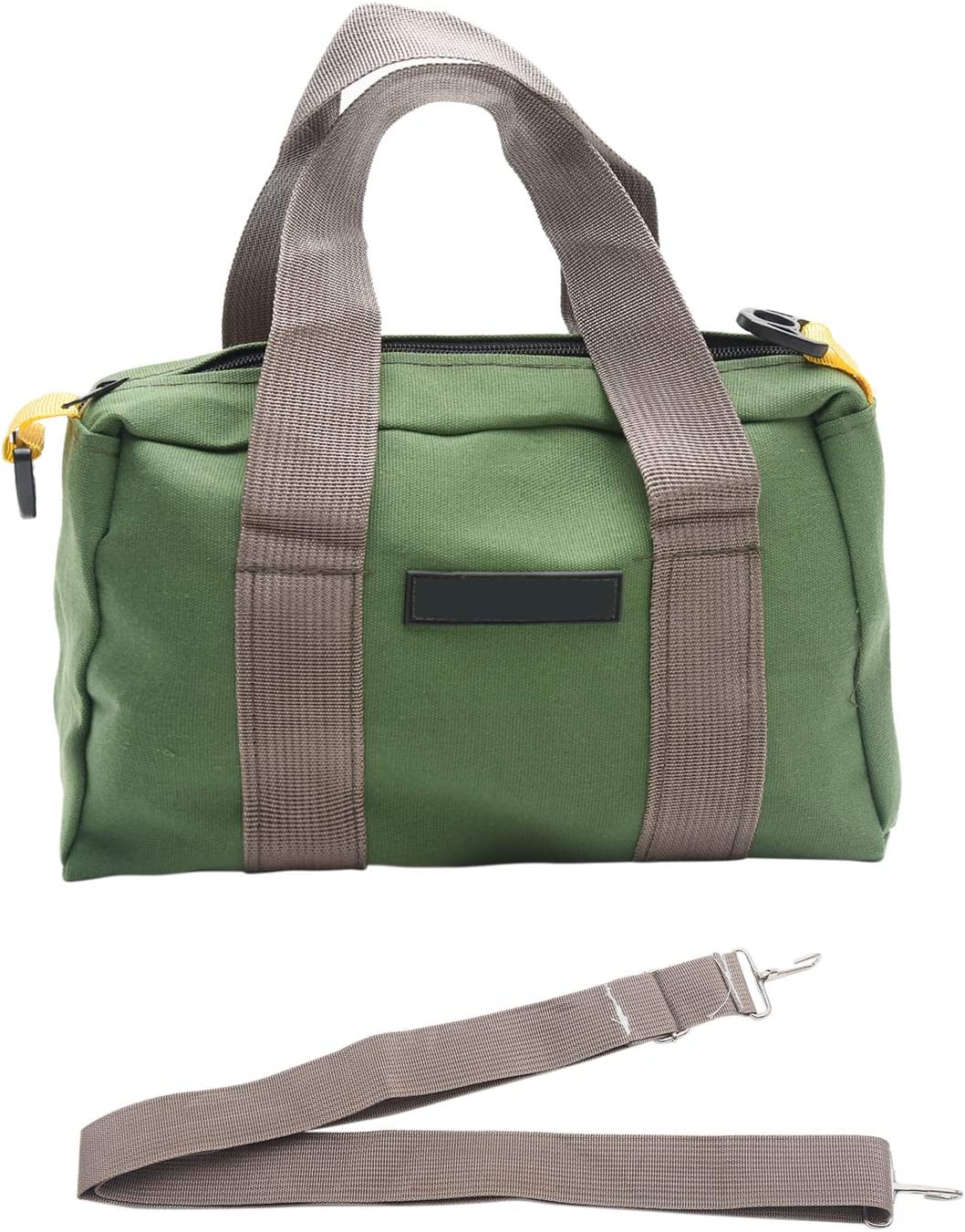 Wide Mouth Tool Bag w/ Adjustable Shoulder Strap, Zippered Handbag Garden Tool Tote Bags, Portable Home Tool Organizer for Storage Hand Power Tools or Car Repair Tool (18 Inch)