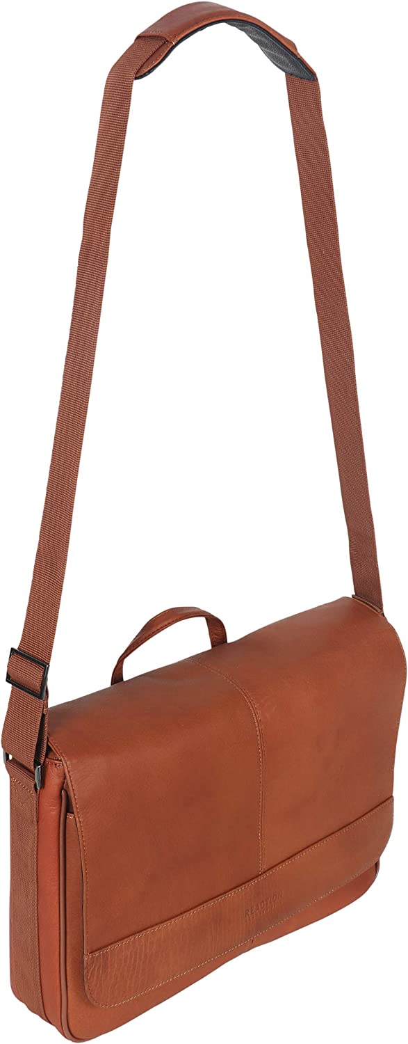 Cole Reaction Risky Business Messenger Full-Grain Colombian Leather Crossbody Laptop Case & Tablet Day Bag