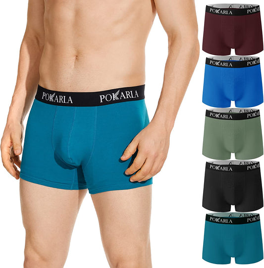 Pack Mens Cotton Stretch Trunks Underwear No Fly Tagless Underpants