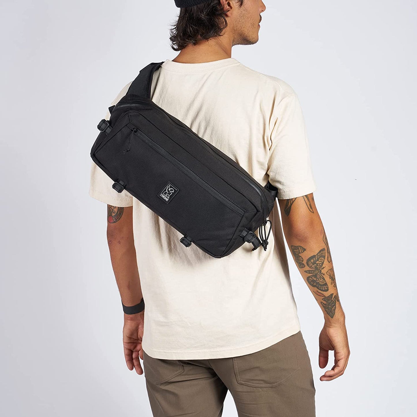 Chrome Industries Kadet Sling Messenger Bag - Low Profile Crossbody Pack Our Signature Belt Buckle Closure, 9 Liter