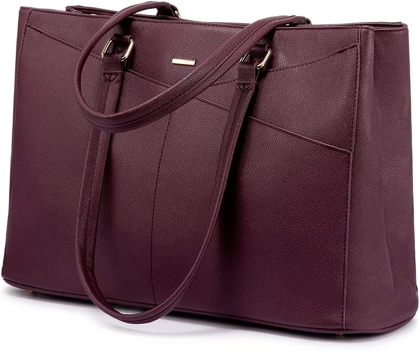 Laptop Tote Bag for Women 15.6 Inch Waterproof Leather Computer Bags Women Business Office Work Bag Briefcase
