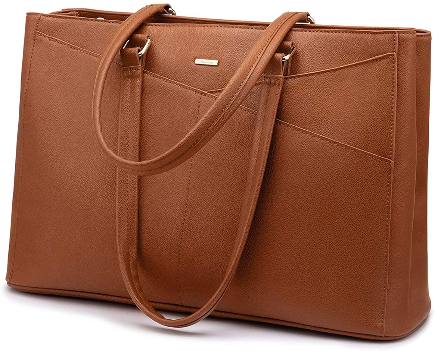 Laptop Tote Bag for Women 15.6 Inch Waterproof Leather Computer Bags Women Business Office Work Bag Briefcase