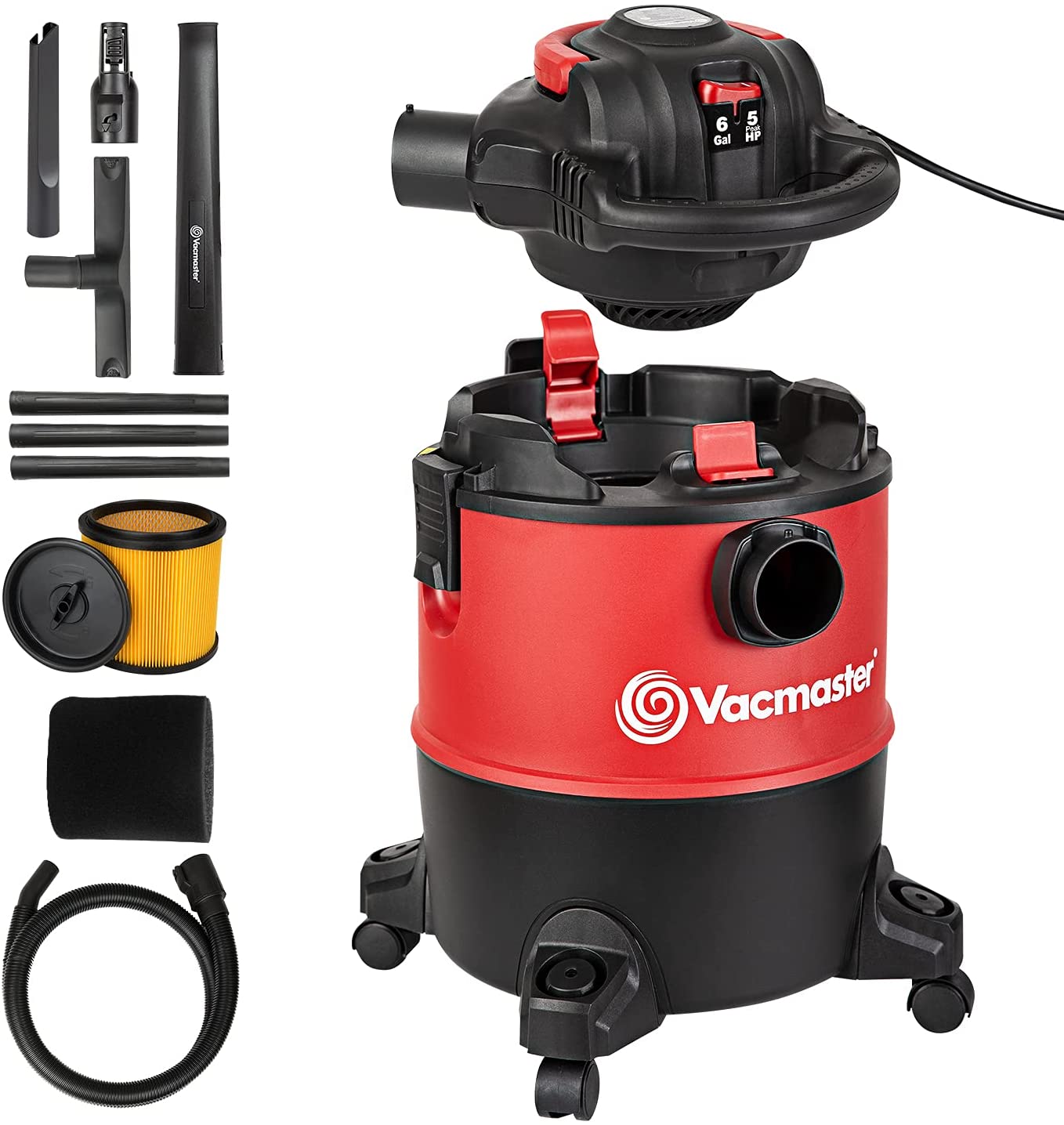 12-Gallon* 5 Peak HP** Wet/Dry Shop Vacuum with Detachable Blower, Blue