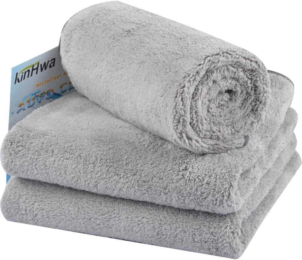 Car Drying Towel Absorbent Car Wash Towels Soft Microfiber Drying Towels for Car Detailing Lint-Free and Scratch-Free Ideal for auto Trucks Boats SUV 16inch x 24inch 3 Pack Blue
