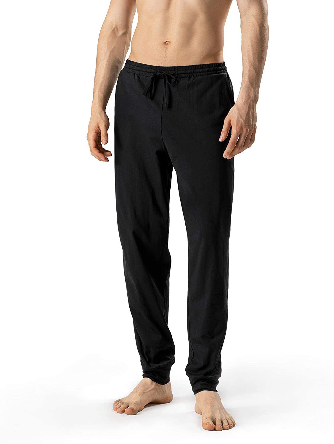 Men's Soft Cotton Pajama Pants Lounge Wear Long PJs Bottoms 1 or 2 Pack