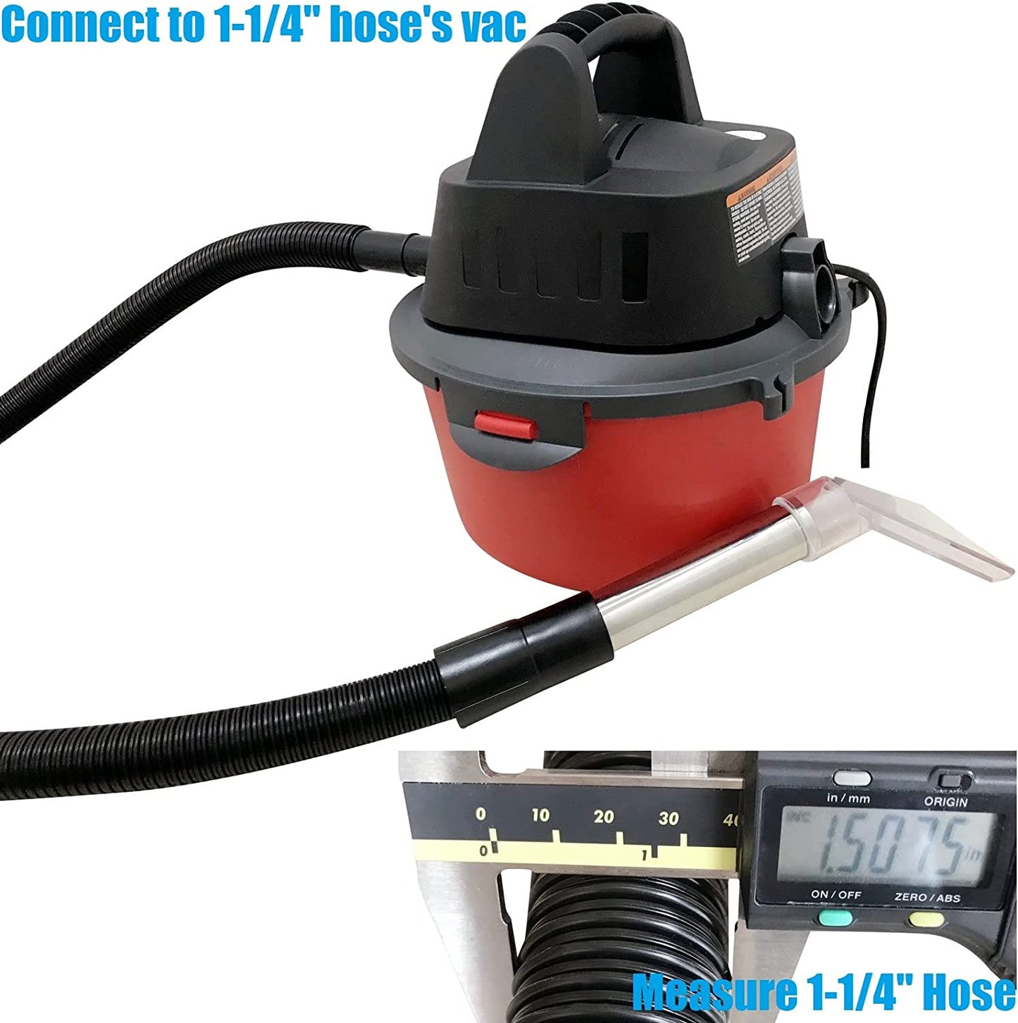 Hand Wand with Clear Head for Upholstery & Carpet Cleaning, Turn Wet-Dry Vac into an Extractor, Detailing Hand Tool for Portable Extractor & Truck Mount