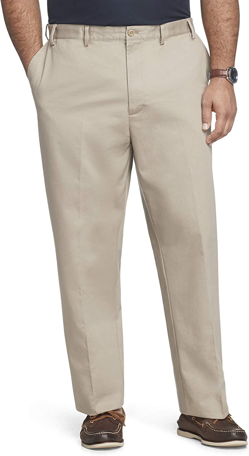 Men's Big & Tall Big and Tall Flat Front Extended Twill Pant