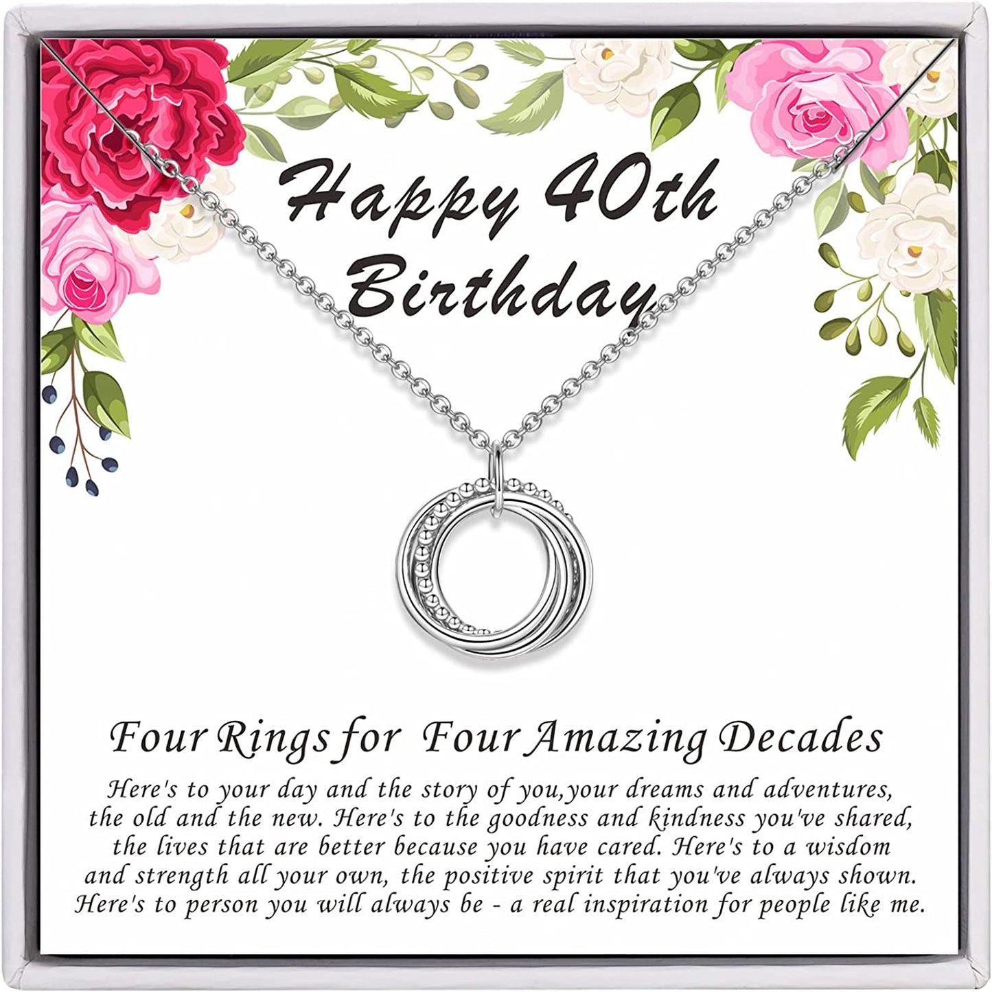 Birthday Gifts for Women, 30th 40th 50th 60th 70th 80th 90th Birthday Gifts for Women 925 Sterling Silver 3 4 5 6 7 8 9 Decades Birthday Gifts for Her Jewelry for Women