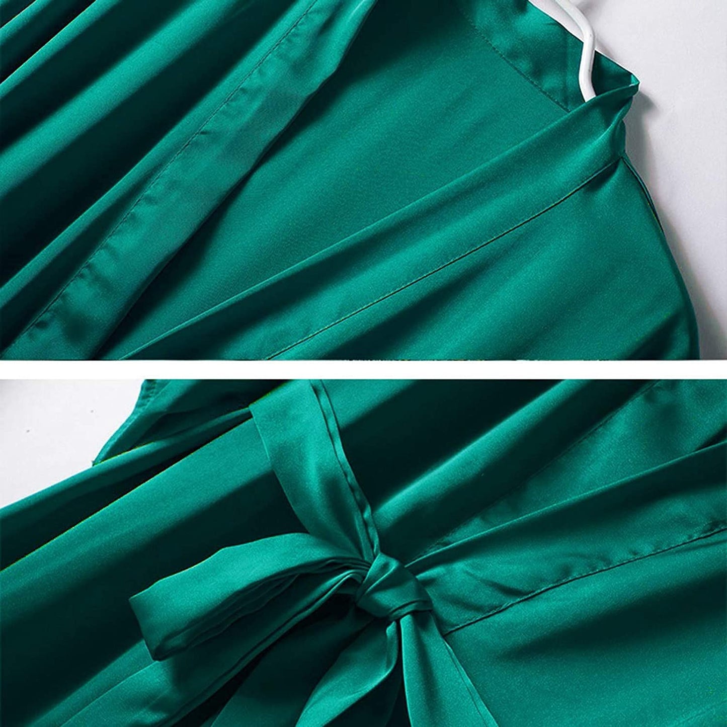 Womens Satin Kimono Robes Silk Short Bridesmaid Robe Lingerie Dressing Gown Bathrobe Nightgown Sleepwear