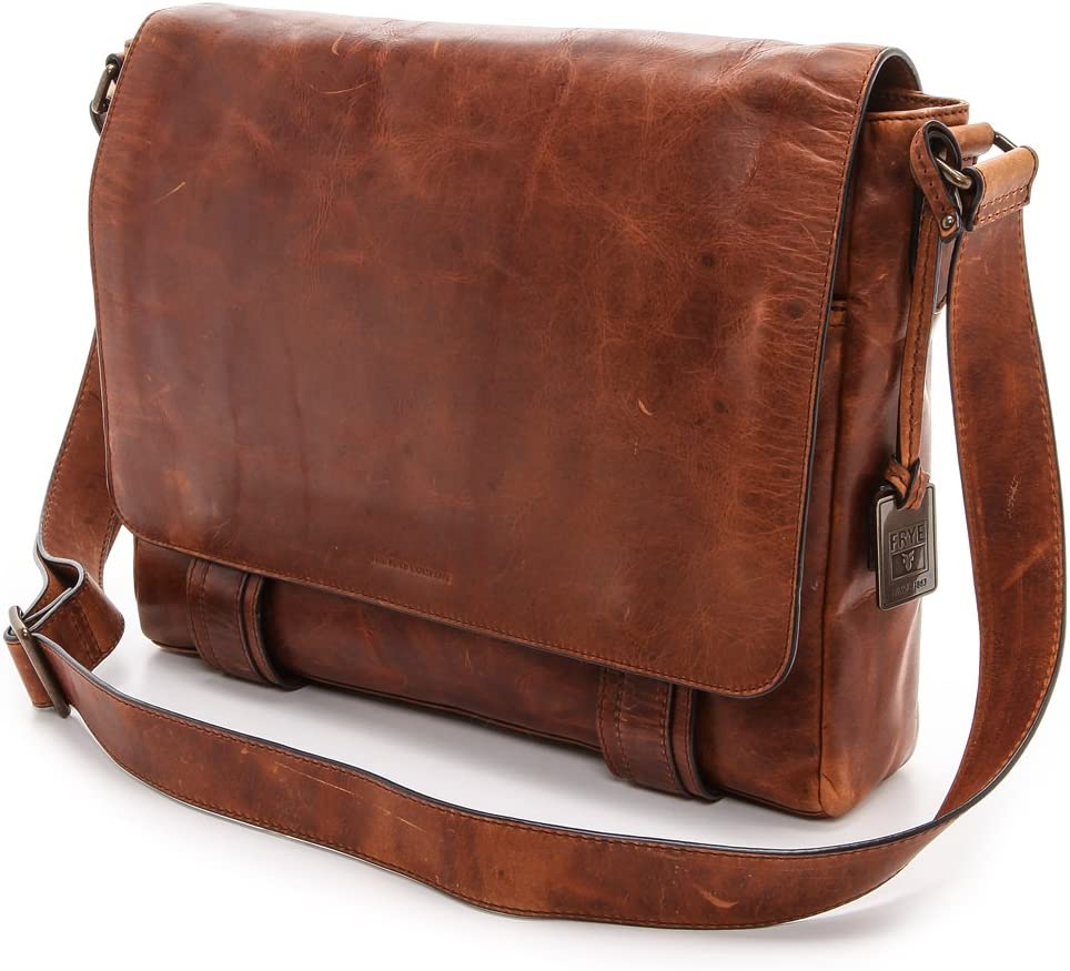 Men's Logan Messenger Bag, Cognac, One Size