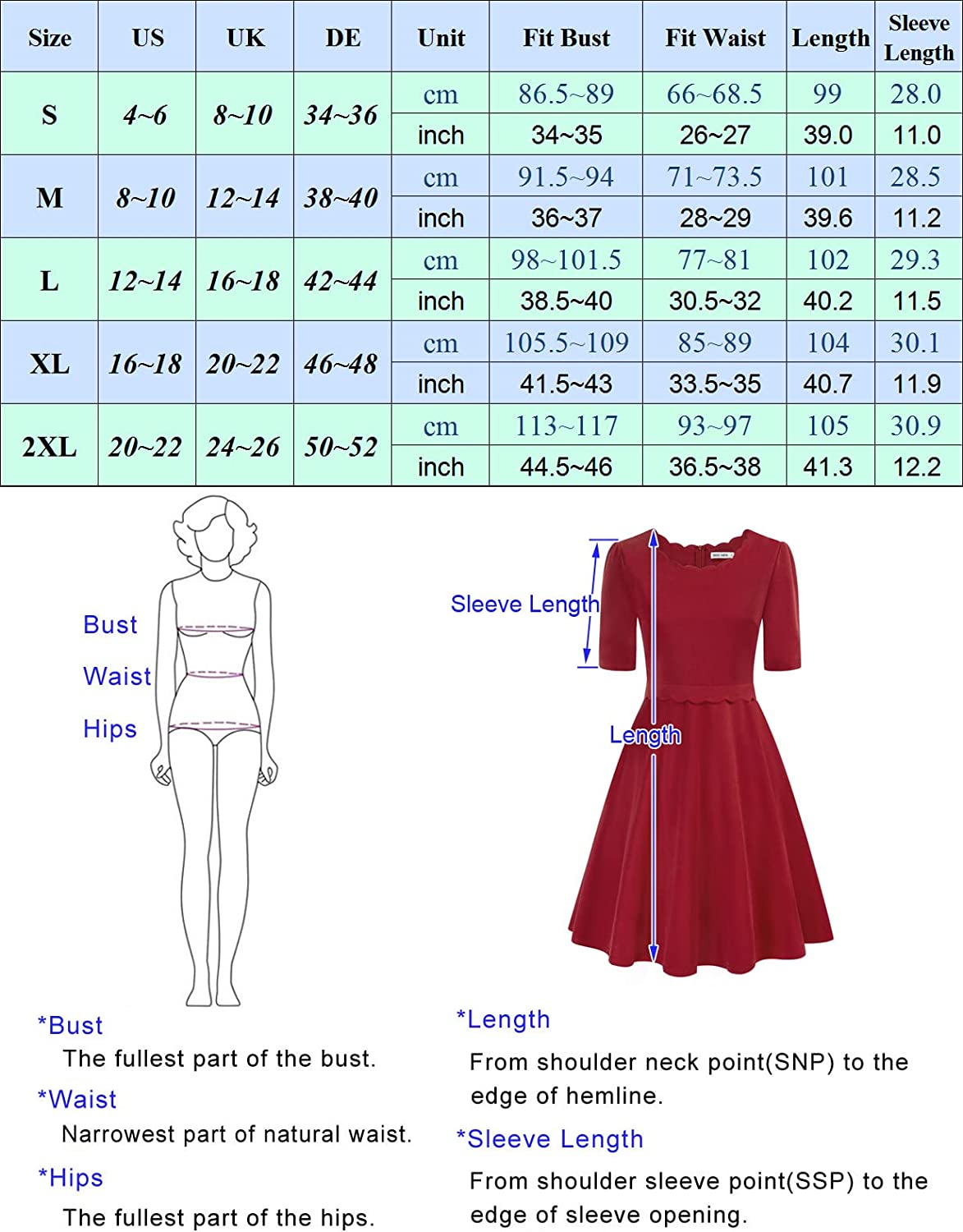 Women's Cocktail Dresses A-Line Midi Dress for Wedding Guest Party Formal