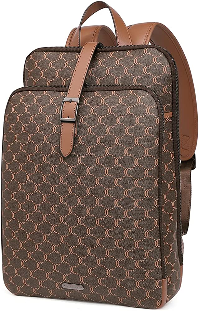 Womens Backpack Purse Leather 15.6 Inch Laptop Travel Business Vintage Large Shoulder Bags