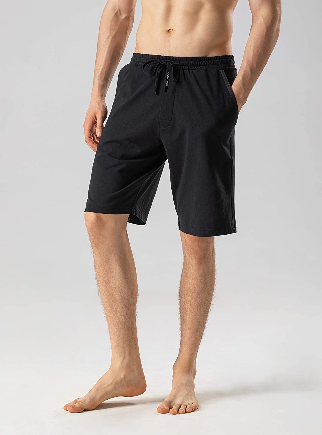 Men's 2 Pack Soft Cotton Sleep Shorts for men Lounge Pants Wear Pajama Bottoms with Pockets