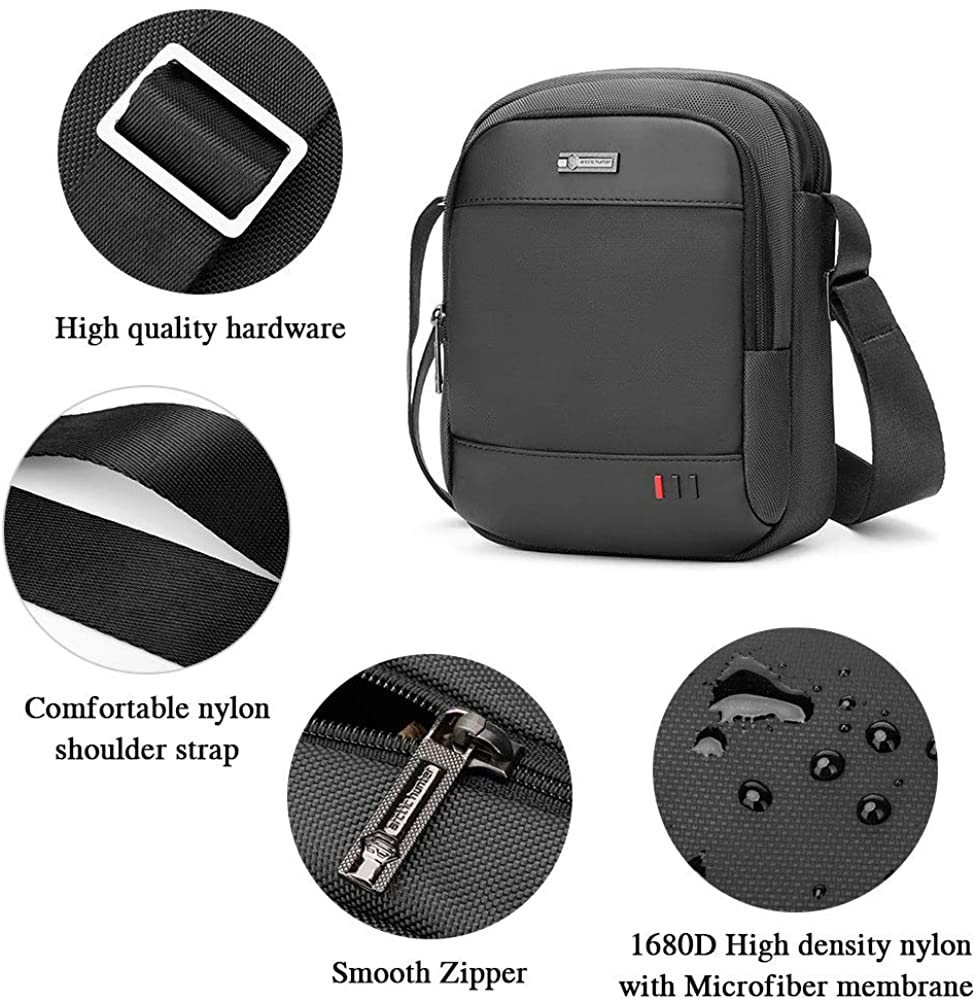 Men's Small Messenger Bag Crossbody Bag Travel Bag Casual Sling Pack Purse Wallet Travel Handbags