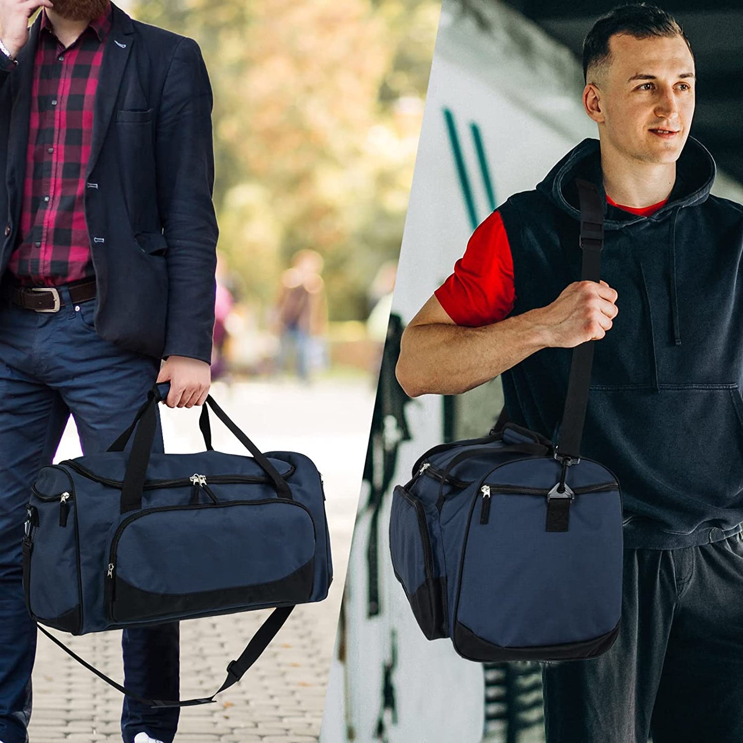 Gym Bag for Men Women Large Sports Duffle Bags 55L Travel Duffel Bag Navy Blue