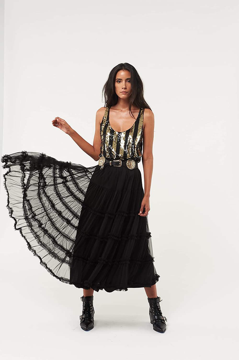 Women's Crown Tulle Midi Skirt