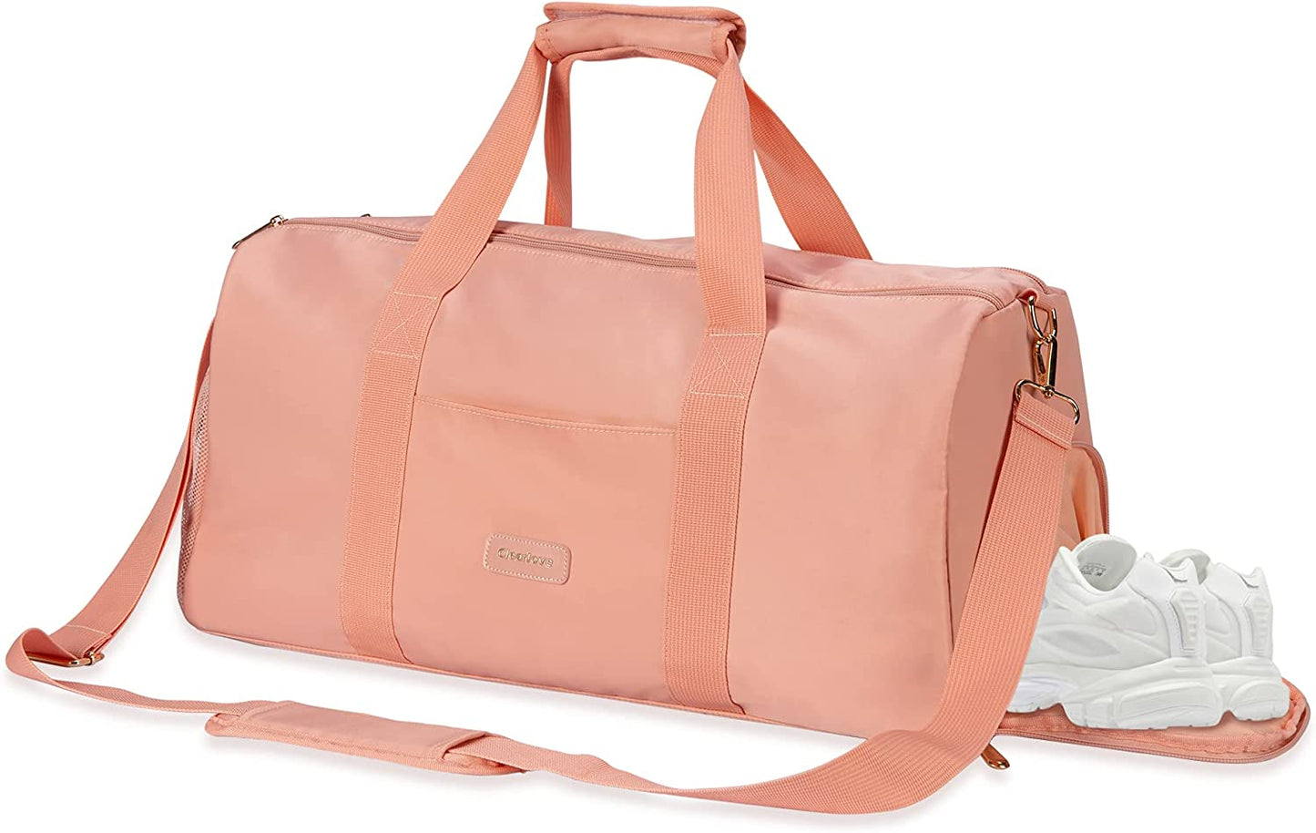 Sports Gym Bag for Men Women,Travel Duffel Bags,Shoe Bag Dry Bag Weekender Bag Waterproof for Swimming Fitness Gym Birthday Gifts For Women (Pink)