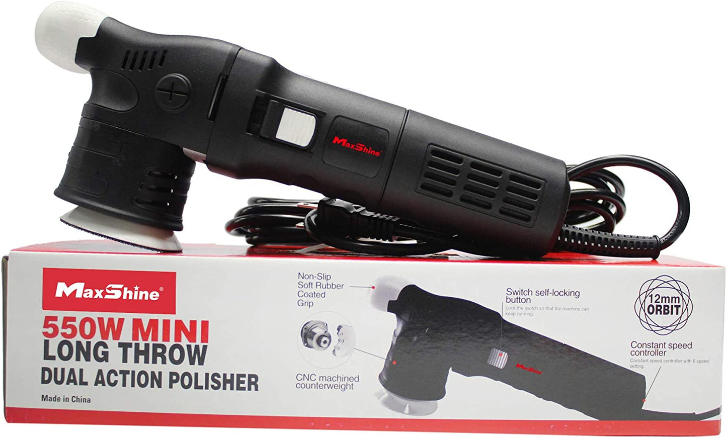 M312 DA/Dual Action Polisher with 3" Backing Plate: 12mm Orbit/550 Watt