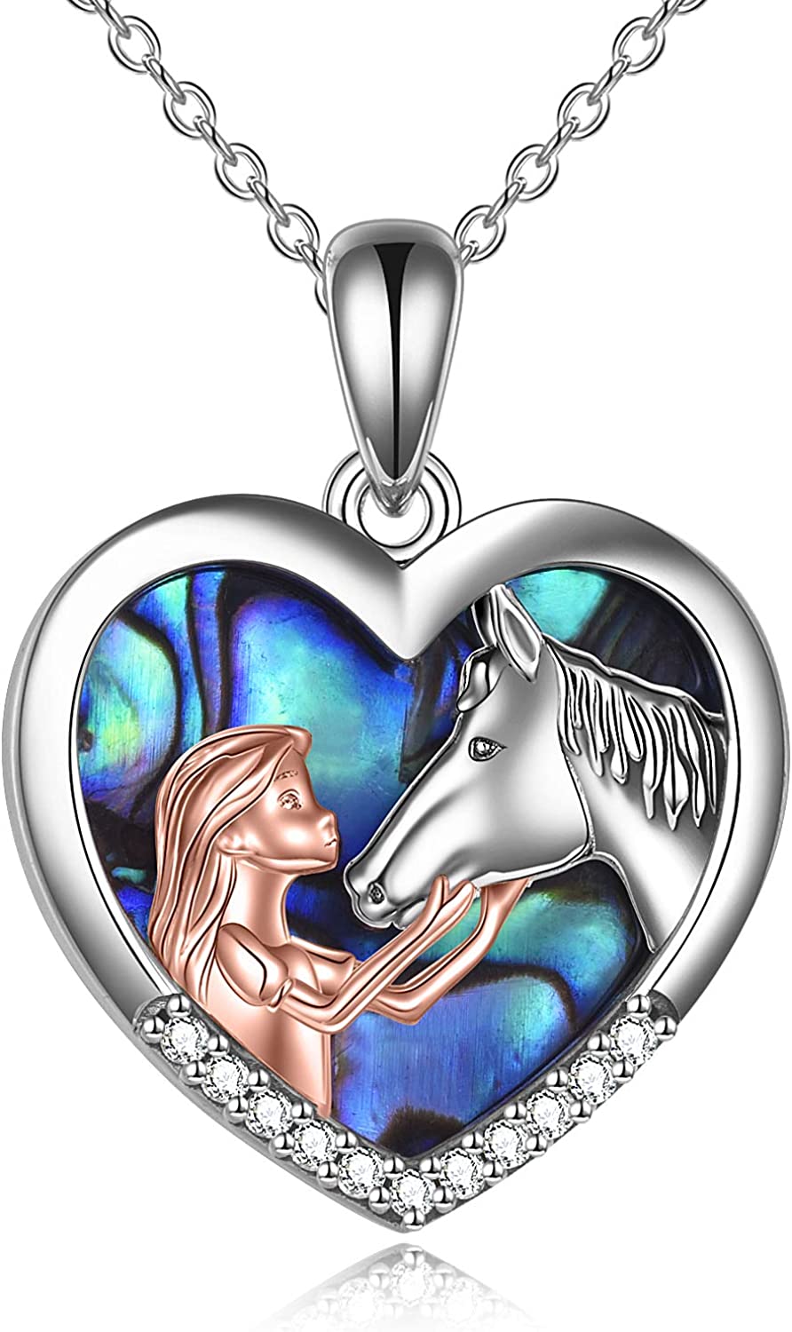 Horse Pendant Necklace Sterling Silver Girls with Horse Gift For Women Girls