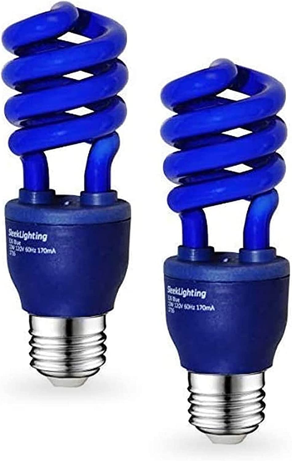 SleekLighting 13 Watt Red Bug Light Bulbs for Outdoor – General Purpose Spiral CFL Red Light Bulbs- UL Approved- Uses 13 Watts of Energy, 120 Volts, E26 Medium Base. (Pack of 2)