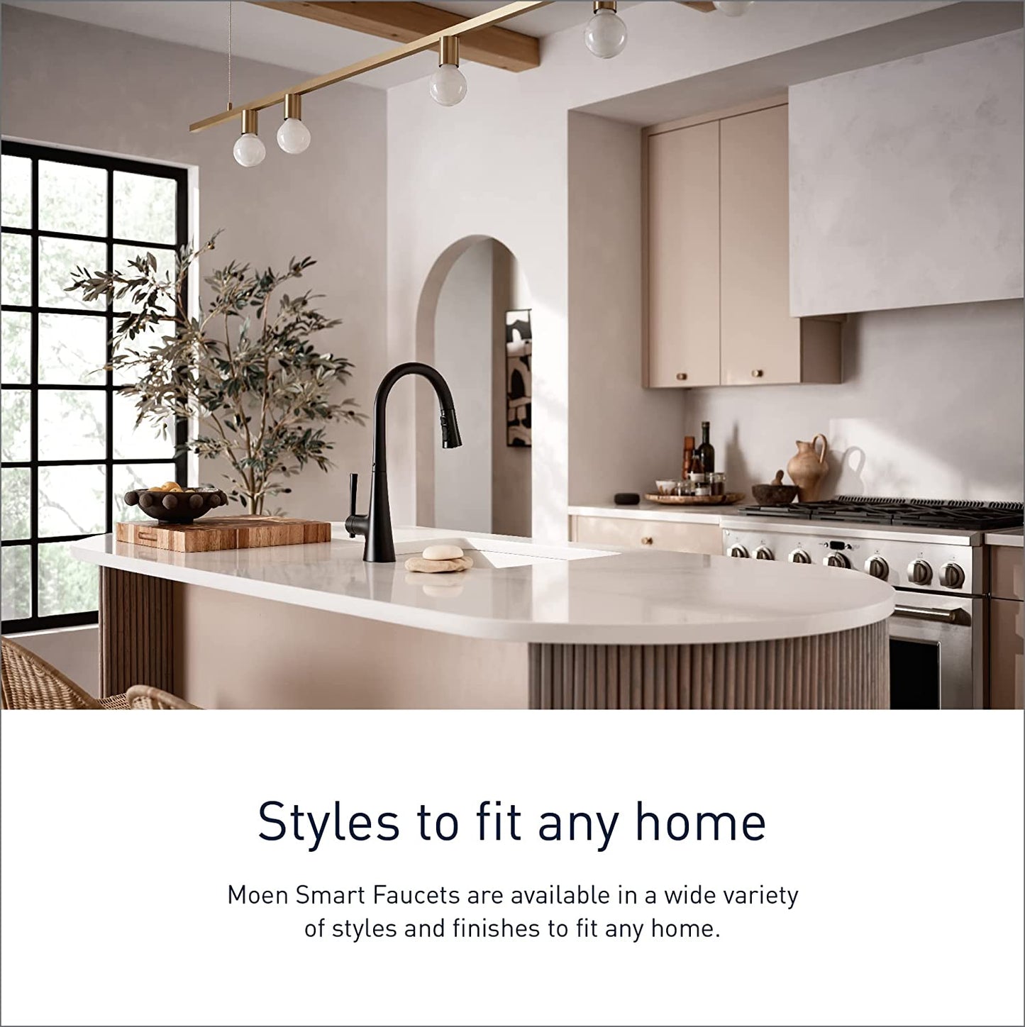 Moen 9126EVSRS Kurv Smart Touchless Pull Down Sprayer Kitchen Faucet with Voice Control and Power Boost, Spot Resist Stainless