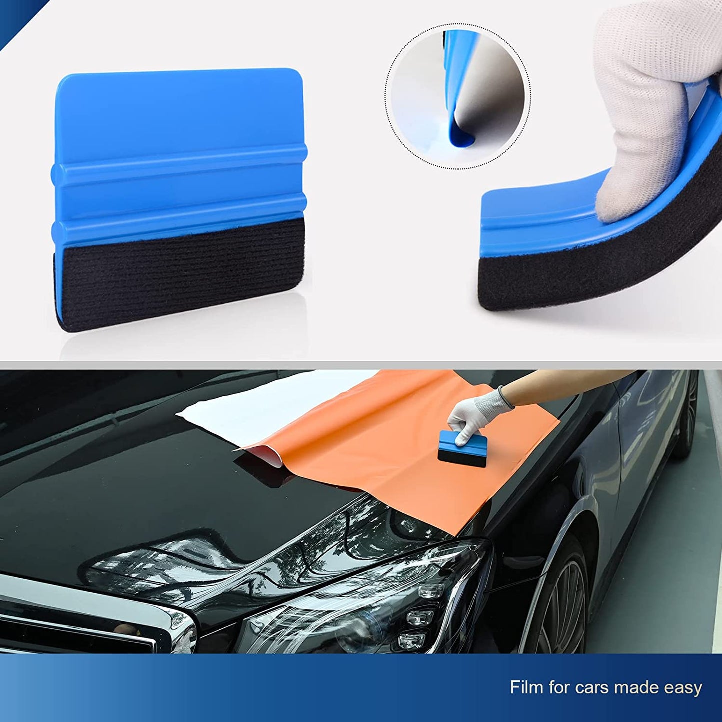 Window Tint Tool Kit Vinyl Wrap Installation Tool with Heat Gun for Car Wrapping Window Tint Film Applicator with Felt Tint Squeegee,Vinyl Cutter,Razor Scraper,Vinyl Magnet Holder,Working Glove