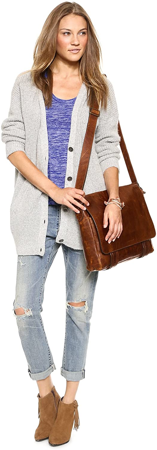 Men's Logan Messenger Bag, Cognac, One Size