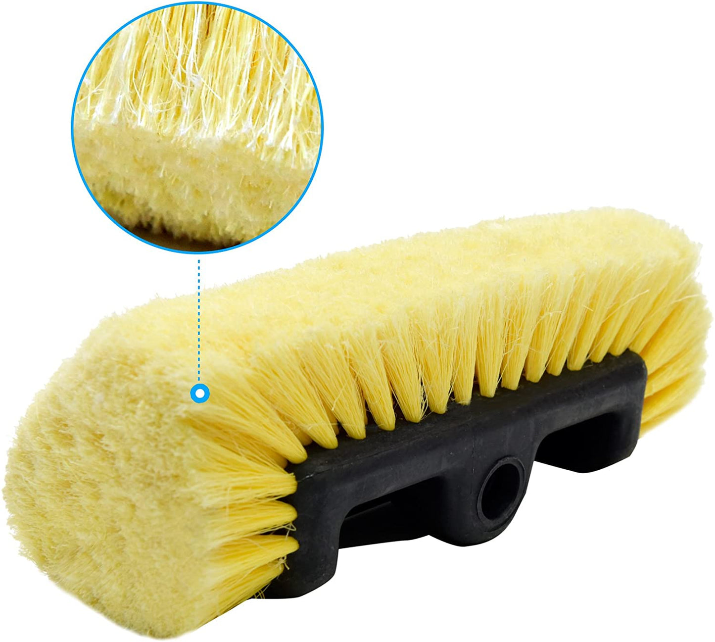 10" Car Wash Brush with Soft Bristle for Auto RV Truck Boat Camper Exterior Washing Cleaning, Yellow