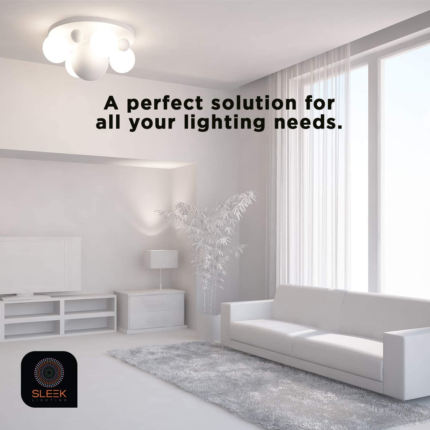 SleekLighting E26 Standard Screw Base 23Watt CFL Light Bulb - 3 Pack, 5000 Kelvin for Pure White Daylight and 1600 Lumens (100 Watt Light Bulb Equivalent) - UL Listed