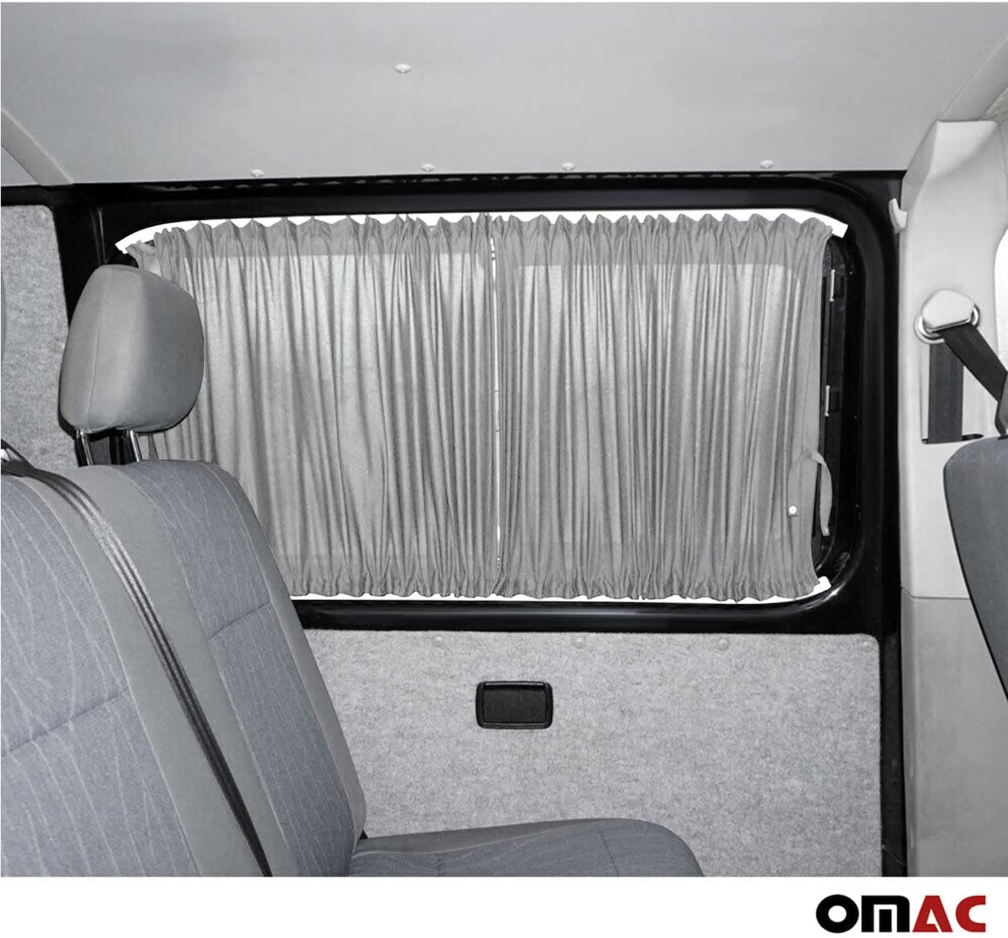 Car Side Window Sun Shades Van Curtain Kit Fits MB Sprinter 2006-2018 Long Wheelbase / Barn Door | UV Protection Curtain Vehicle Slidable Retractable 14 pcs (Single Sliding Door, Gray)